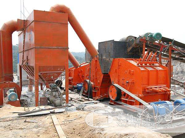 新型制沙生產線設備現場